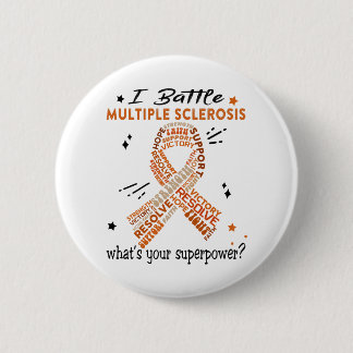 Badge Rond 5 Cm Soutenir plusieurs dons de guerriers de la scléros
