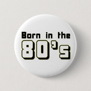 Badge Rond 5 Cm Soutenu pendant les années 80