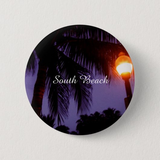 Badge Rond 5 Cm South Beach Miami (Devant)