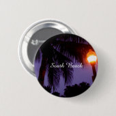 Badge Rond 5 Cm South Beach Miami (Devant & derrière)