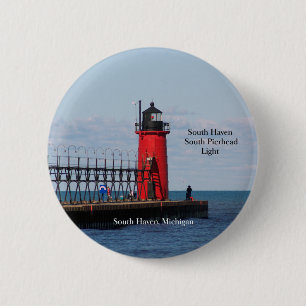 Badge Rond 5 Cm South Haven South Pierhead Bouton léger