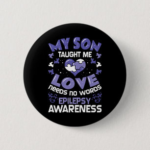 Badge Rond 5 Cm Soutien à l'épilepsie - Fils de sensibilisation à 