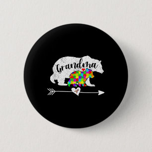 Badge Rond 5 Cm Soutien à l'ours de grand-mère sensibilisation sur