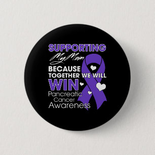 Badge Rond 5 Cm Soutien à ma mère Soutien de sensibilisation au ca