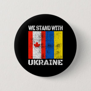 Badge Rond 5 Cm Soutien Canadien Ukrainien Canada Nous Sommes Avec
