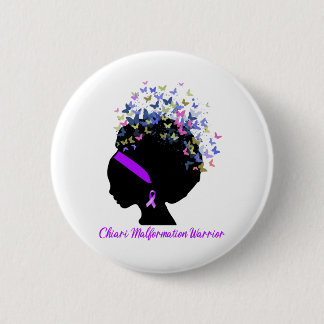 Badge Rond 5 Cm Soutien Chiari Malformation Guerrier Cadeaux