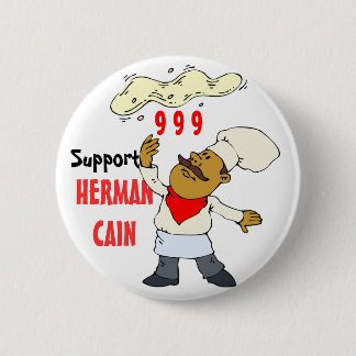 BADGE ROND 5 CM SOUTIEN DE BOUTON POLITIQUE DE HERMAN CAÏN