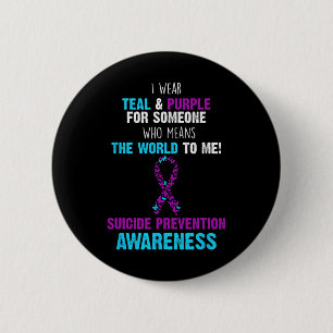 Badge Rond 5 Cm Soutien De La Sensibilisation Prévention Du Suicid