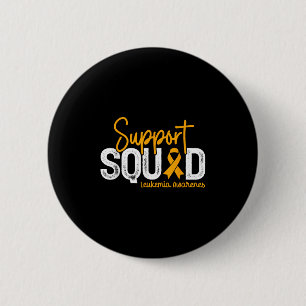 Badge Rond 5 Cm Soutien de l'équipe Orange Ribbon Cancer Leukemia