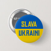 Badge Rond 5 Cm Soutien de l'Ukraine (Devant & derrière)