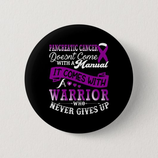 Badge Rond 5 Cm Soutien du guerrier de sensibilisation au cancer d (Devant)