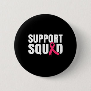 Badge Rond 5 Cm Soutien du guerrier du cancer du sein Équipe du ca