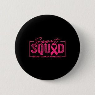 Badge Rond 5 Cm Soutien du guerrier du cancer du sein Équipe du ca