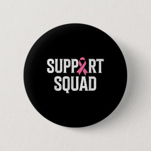 Badge Rond 5 Cm Soutien du guerrier du cancer du sein Équipe du ca
