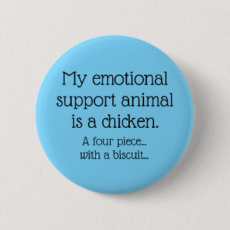 Badge Rond 5 Cm Soutien émotionnel poulet