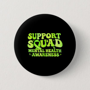 Badge Rond 5 Cm Soutien Équipe Mois de la sensibilisation à la san