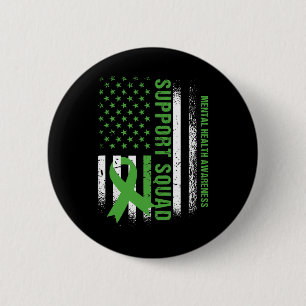 Badge Rond 5 Cm Soutien Escadron de la santé mentale Sensibilisati