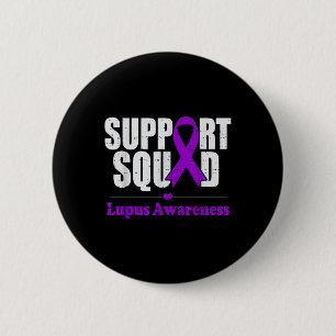 Badge Rond 5 Cm Soutien Escadron Lupus Sensibilisation Purple Auto
