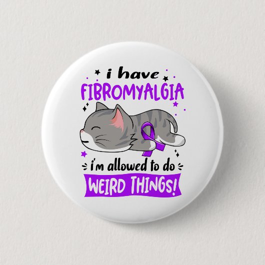 Badge Rond 5 Cm Soutien Fibromyalgie Sensibilisation Cadeaux au ru (Devant)