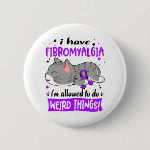 Badge Rond 5 Cm Soutien Fibromyalgie Sensibilisation Cadeaux au ru