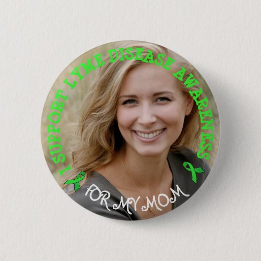 Badge Rond 5 Cm Soutien Lyme Maladie Sensibilisation Bouton person (Devant)