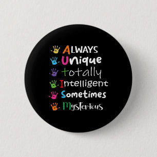 Badge Rond 5 Cm Soutien sensibilisation sur l'autisme Autisme Enfa