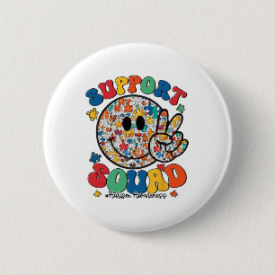 Badge Rond 5 Cm Soutien Sensibilisation sur l'autisme Smile Face B