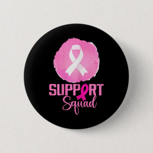Badge Rond 5 Cm Soutien Squad Pink Soutien Squad Cancer du sein Aw