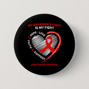 Badge Rond 5 Cm Soutien vestimentaire Grand-mère Médecine du coeur