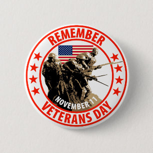 Badge Rond 5 Cm Souvenez-vous de la journée des anciens combattan