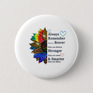 Badge Rond 5 Cm Souvenez-vous toujours que vous êtes courageux que