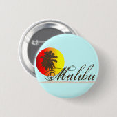 Badge Rond 5 Cm Souvenir de Malibu la Californie (Devant & derrière)