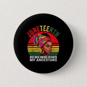 Badge Rond 5 Cm Souvenir de mes ancêtres JunetDix Célébrer Blac