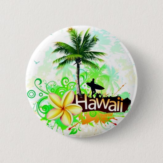 Badge Rond 5 Cm Souvenir de voyage de vacances d'Hawaï (Devant)