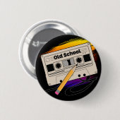 Badge Rond 5 Cm Souvenirs de la vieille école (Devant & derrière)