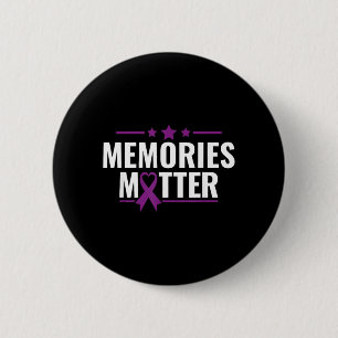 Badge Rond 5 Cm Souvenirs - Sensibilisation à la maladie d'Alzheim