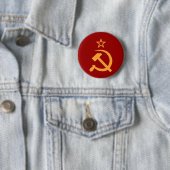 Badge Rond 5 Cm Soviet (En situation)