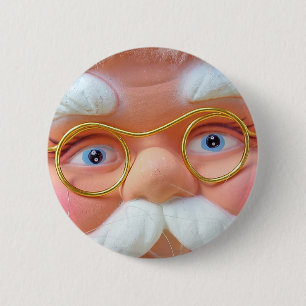 Badge Rond 5 Cm Soyez bon ! Père Noël observe à vous !