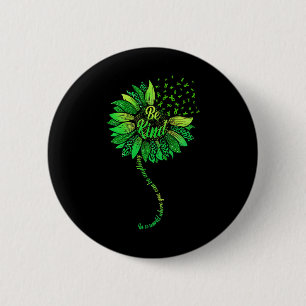 Badge Rond 5 Cm Soyez en forme de ruban vert Tournesol Tournesol s