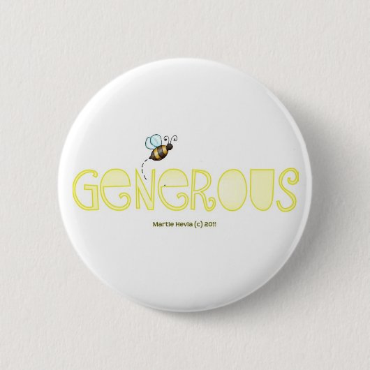 Badge Rond 5 Cm Soyez généreux - un mot positif (Devant)