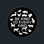 Badge Rond 5 Cm Soyez gentil avec tous les types<br><div class="desc">Diffusons le message. Les animaux sont tous les mêmes,  ont des sentiments et méritent le respect.</div>