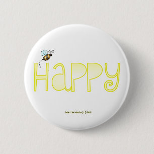 Badge Rond 5 Cm Soyez heureux
