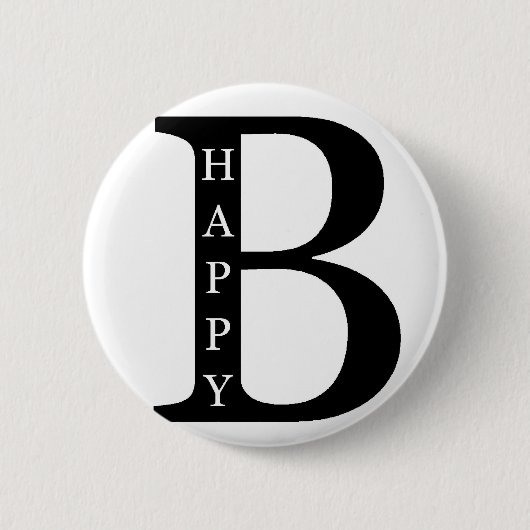 Badge Rond 5 Cm Soyez heureux (sur le noir d'intérieur…) (Devant)
