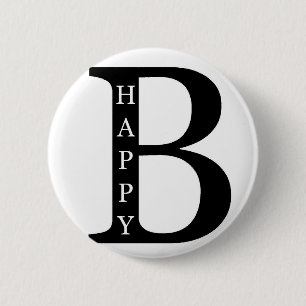 Badge Rond 5 Cm Soyez heureux (sur le noir d'intérieur…)