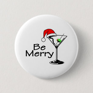 Badge Rond 5 Cm Soyez joyeux Martini