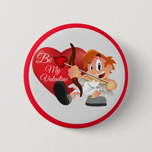 Badge Rond 5 Cm Soyez la mienne Valentine (Devant)
