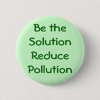 Soyez la solution réduisent le bouton de pollution