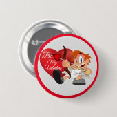 Badge Rond 5 Cm Soyez Mon Valentin  (Devant & derrière)