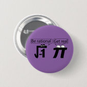 Badge Rond 5 Cm Soyez Rationnel ! Réel ! (Devant & derrière)