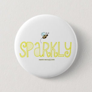 Badge Rond 5 Cm Soyez scintillant - un mot positif